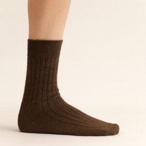 Wollsocken aus mongolischer Wolle aus biologischem Anbau