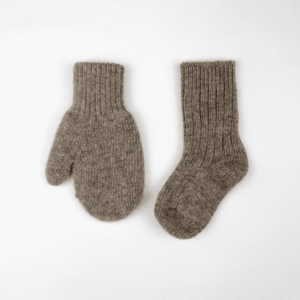 Ensemble de luxe 100% laine biologique pour enfants : Gants et chaussettes chauds