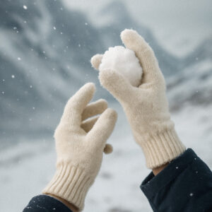 Handschuhe aus 100 Prozent Wolle aus natürlicher mongolischer Wolle aus biologischem Anbau